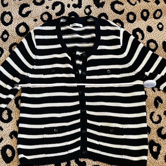 Black and Cream Striped Sweater - Picture 8 of 11